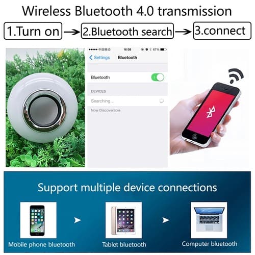 Bombilla LED Bluetooth con Altavoz
