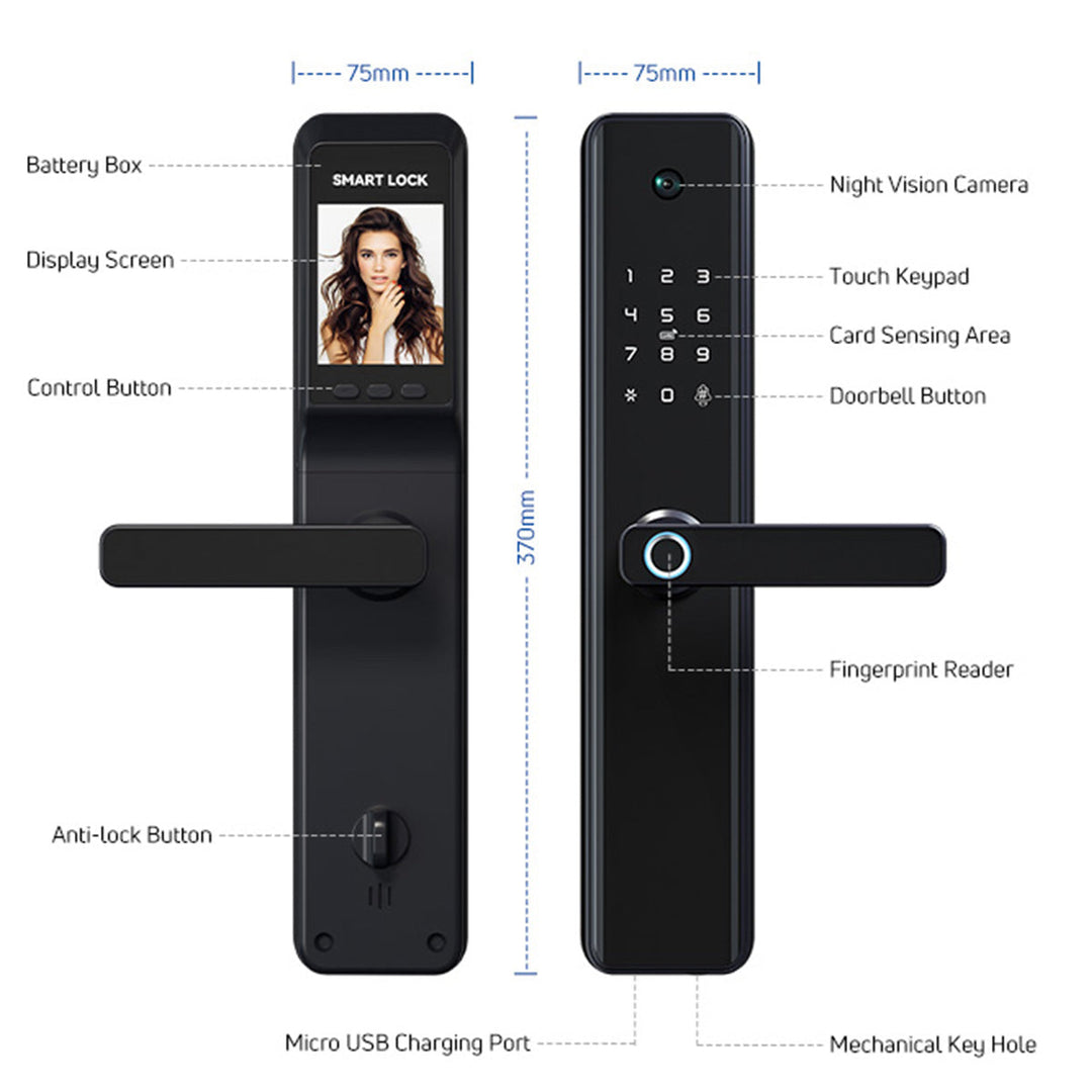 CERRADURA SMART LOCK CON PANTALLA – Encantos RD